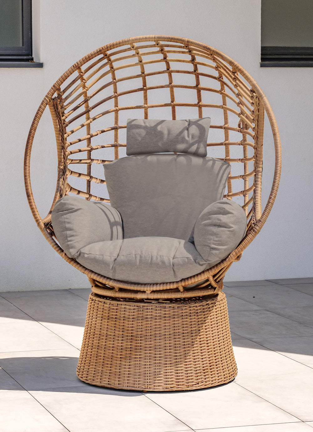Balancelle de jardin Rotative en résine tressée